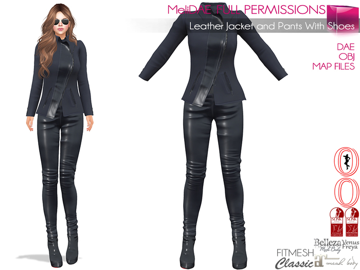 Second Life Marketplace Dae, Obj, FBX, And Texture Files Leather